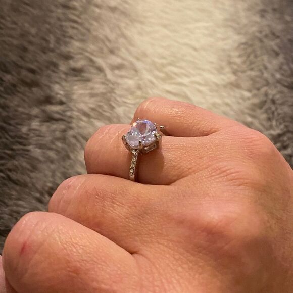 The Best seller!Delicate 925 Silver & CZ  Heart Ring sz 6 - Picture 14 of 15